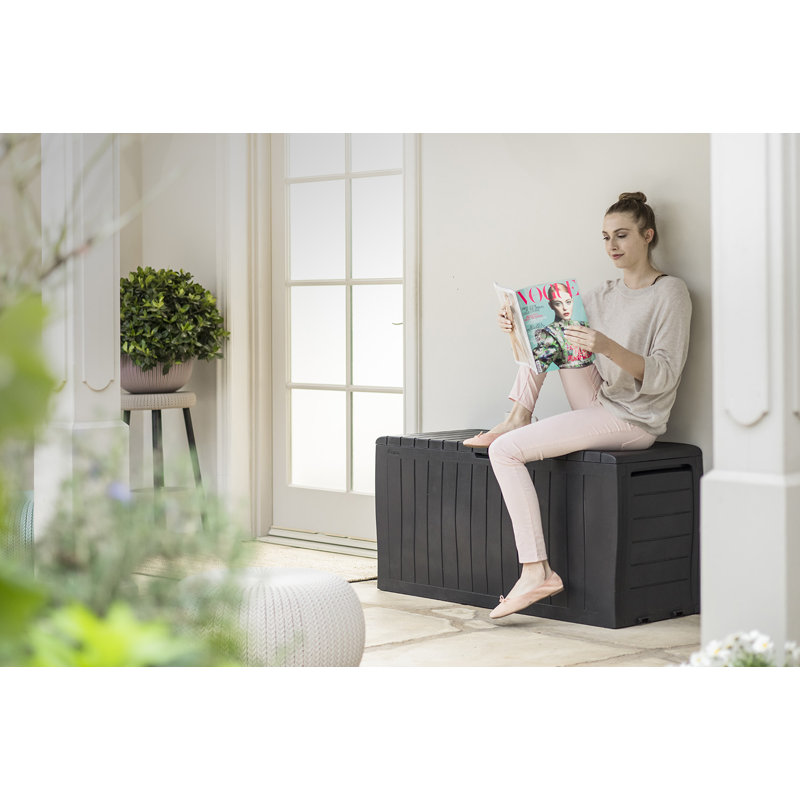 Keter Marvel Plus 71 Gallon Water Resistant Lockable Deck Box and